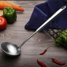 304 Attrezzatura da cucina in acciaio inox Attrezzatura addensata Maniglia con impugnatura cappottata, Stile: Cucchiaino da zuppa