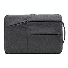 Zipper Tipo Poliestere Business Laptop Liner Bag, Dimensioni: 15.6 pollici (grigio scuro)