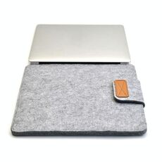 Borsa per laptop per laptop in feltro verticale Borsa per la manica, Dimensioni: 15 pollici (grigio chiaro)
