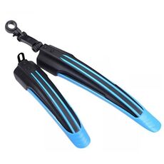 5 set Dual Color Bicycle MudGuard Mountain Bike Fenders Set (Black Light Blue)