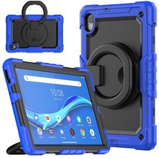 Per Lenovo M10 Plus X606F Custodia in silicone + PC tablet PC (blu + nero)