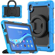Per Lenovo M10 Plus X606F Silicone + PC porta tablet custodia per tablet (blu chiaro + nero)