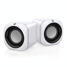 A1 Versione aggiornata USB Motore sound stereo a controllo 4D a quadri elettrico Mini altoparlante cablato, lunghezza del cavo: 1,3 m (bianco)