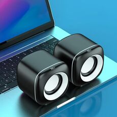 A1 USB Controlled 9D Subwoofer Subwoofer Sound Mini Wired Speaker, versione premium (nero)
