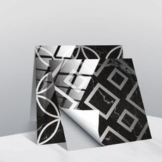 20 PCS 10cm PVC Crystal Crystal Crystal Pellicola Geometric Pattern Mattonelle Adesivo murale per piastrelle (TS241)
