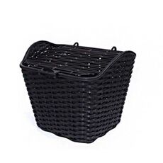 Cesto impermeabile da bicicletta con cestino della bici del manubrio anteriore del coperchio (nero)