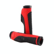 1 paia Bicicletta MTB Manubrio Bike Grips Gomma Anti-slip Racing Bike Grip (Rosso)