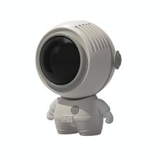 MF040 Mini portatile Sfondo senza foglie USB Hanging Neck Spaceman Fan (Bianco)
