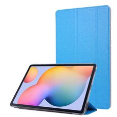 Per Samsung Galaxy Tab S8 / Tab Tab S7 Silk Texture in pelle flip in pelle tablet (Sky Blue)