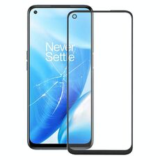 Per OnePlus Nord N200 5G DE2118 Lente in vetro esterno dello schermo anteriore (nero)