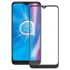 Per Alcatel 1S (2020) OT5028 Obiettivo di vetro esterno dello schermo anteriore (nero)