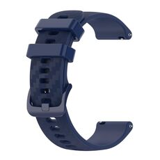 Per Huawei Watch GT3 42mm 20mm da orologio in silicone a strisce in fibra di carbonio (blu)