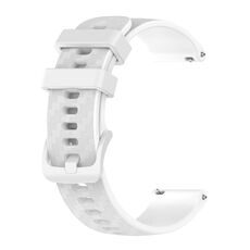 Per Huawei Watch GT2 42mm 20mm da orologio in silicone a strisce in fibra di carbonio (bianco)