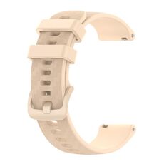Per Huawei Watch GT2 42mm 20mm da orologio in silicone a strisce in fibra di carbonio (Beige)