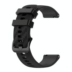 Per Huawei Watch 2 20 mm in fibra di carbonio Strisce Strisce (nero)