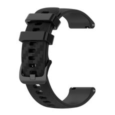 Per honor orologio ES 20mm in fibra di carbonio Strisce Silicone Watch Band (Black)