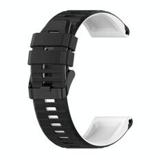 Per Garmin Forerunner 935 22mm Cinturino in silicone in silicone (nero + bianco)
