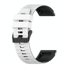 Per Garmin Forerunner 945 22mm Silicone Mixing Color Watch cinturino (bianco + nero)