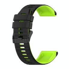 Per Garmin Forerunner 945 22mm Silicone Mixing Color Watch cinturino (nero + verde)