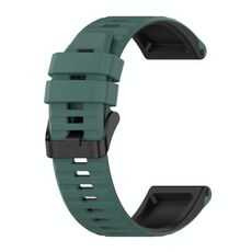 Per Garmin Fenix 3 Zapphire 26mm Silicone Mixing Color watch cinturino (verde scuro + nero)