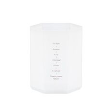 6 PCS Semplice moderno Desktop Deposito penna per desktop (Bianco opaco trasparente)