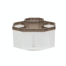 Semplice moderna grande capacità da ufficio per ufficio per ufficio porta desktop, colore: caffè trasparente rotatorio