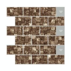 Autoadesivo da parete 3D impermeabile e impermeabile da 2 pezzi (YJC0097)