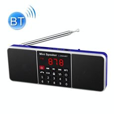 L-288AM Bluetooth Dual Speaker Radio Player MP3 Supporto scheda TF / disco U con display a LED (blu)