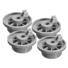 4 ruote PCS per Bosch Siemens Neff 165314 Accessori per lavastoviglie (grigio chiaro)