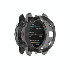 Per Garmin Fenix ​​6/6 Pro Smart Watch Hear Smart Coverage Custodia protettiva TPU (nero trasparente)