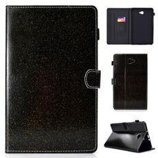 Per Galaxy Tab A 10.1 (2016) T580 Custodia in pelle con vibrazione orizzontale in polvere glitterata verniciata con supporto e slot per scheda (nero)