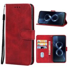 Cassa del telefono in pelle per Asus Zenfone 8Z (rosso)