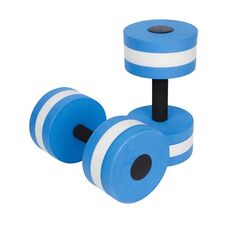 1 paio di acqua flottante manubri mobile eva in schiuma per piscina esercizio regolabile manubri (bianco blu)
