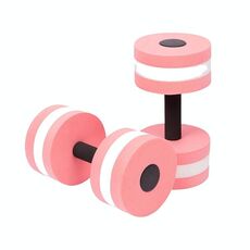1 paio di acqua flottante manubri mobile eva in schiuma per piscina esercizio regolabile manubri (bianco rosa)