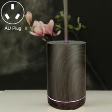 200ml Hollow-out Forest Pattern Macchina per aromaterapia con olio essenziale in legno Umidificatore ad ultrasuoni Spruzzatore automatico di alcol, Spina Specifica: Spina AU (Marrone scuro-4)