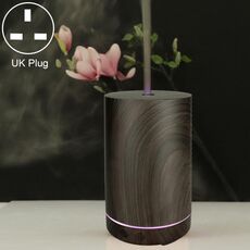 200ml Hollow-out Forest Pattern Macchina per aromaterapia con olio essenziale in legno Umidificatore ad ultrasuoni Spruzzatore automatico di alcol, Spina Specifica: Spina UK (Marrone scuro-4)