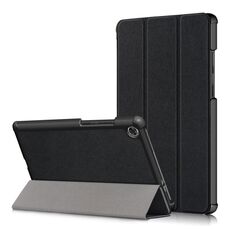 Custodia in pelle TPU Smart Flip orizzontale per Lenovo Tab M8 Custer Texture con supporto a tre pieghe (nero)