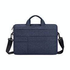 ND05SDJ Oxford Panno + Borsa a tracolla portatile per laptop in nylon, Dimensioni: 15.6 pollici (blu navy)