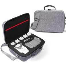 Grigio Canvas Single Shood Borsa Borsa per stoccaggio antiurto impermeabile Trasporto custodia rigida per FIMI X8 Mini (nero + fodera nera)