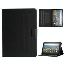 Per Amazon Fire HD 10 (2021) Custodia in pelle flip orizzontale colore puro con slot per schede e supporto e supporto / funzione di sveglia (nero)