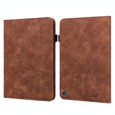 Custodia in pelle di rilievo in pizzo in pizzo con supporto e carta Slot & Portafoglio e portafoglio e foto Cornice e Sleep / Funzione sveglia per Amazon Kindle Fire HD 8 2020 / HD 8 Plus 2020 (Brown)