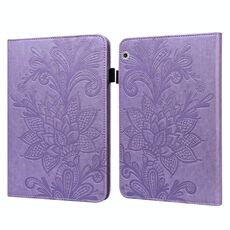 Per Huawei MediaPad T3 10 pizzo fiore goffratura modello orizzontale flip custodia in pelle con supporto e carte slot e portafoglio e cornice (viola)
