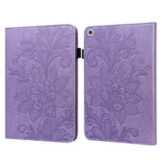 Per Lenovo M10 FHD Rel Lace Flower Gemping Pattern Caso in pelle flip orizzontale con supporto e carte Slot & Portafoglio e cornice fotografica (viola)
