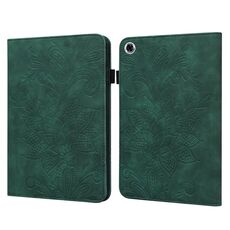 Per Lenovo Tab M10 HD Gen 2 Pizzo fiore in pizzo Growding modello orizzontale flip custodia in pelle con supporto e carte e portafoglio e cornice fotografica (verde)