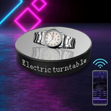 APP Intelligent Screen Display Elettrico Rotante giradischi Specchio Display Stand live Broadcast Video Shooting Shooting Puntable (luce bianca)