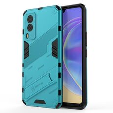 Per vivo v21e 5g Armor Punk 2 in 1 PC + custodia antiurto TPU con supporto invisibile (blu)