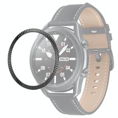 Per Samsung Galaxy Watch 3 41mm Smart watch wave texture ring anello (nero)