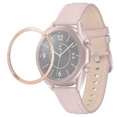 Per Samsung Galaxy Watch 3 41mm smart watch wave texture cornice anello (oro rosa)