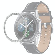 Per Samsung Galaxy Watch 3 41mm Smart Watch Rhombus Texture Cornicchia anello (argento)