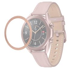Per Samsung Galaxy Watch 3 45mm Smart Watch Rhombus Texture Cornicella anello (oro rosa)